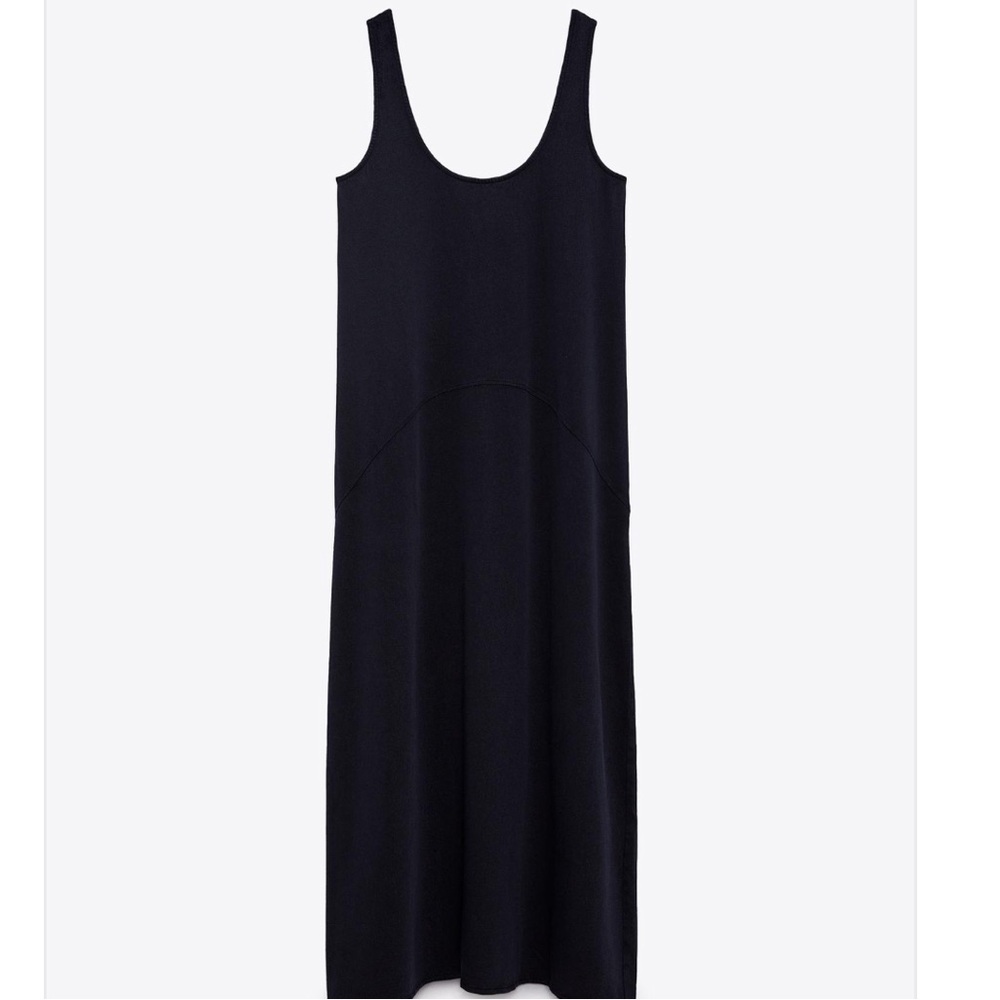 ⭐️Zara Dark blue wash  Midi Dress